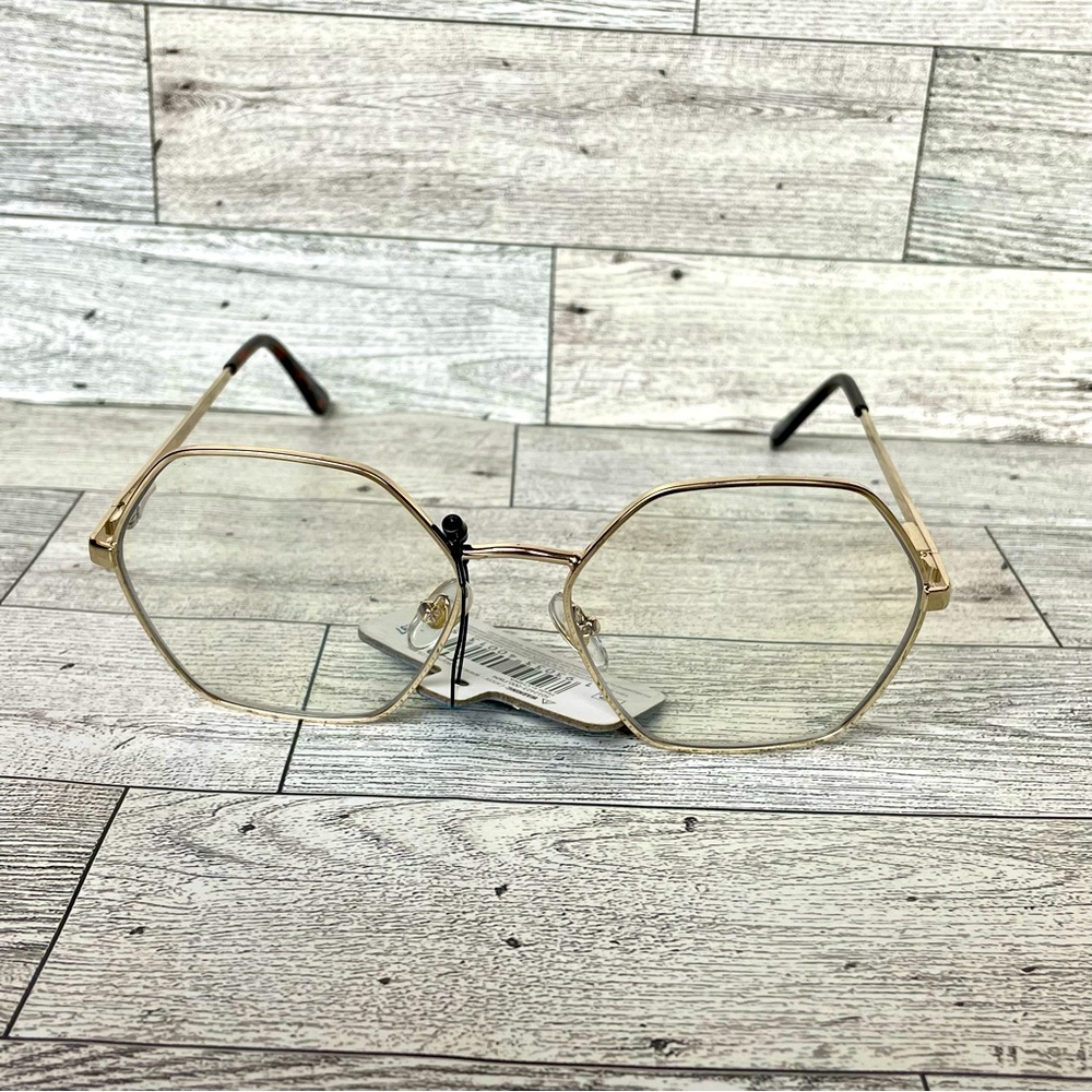 FOSTER GRANT LADIES GOLD ROUND BLUELIGHT GLASSES